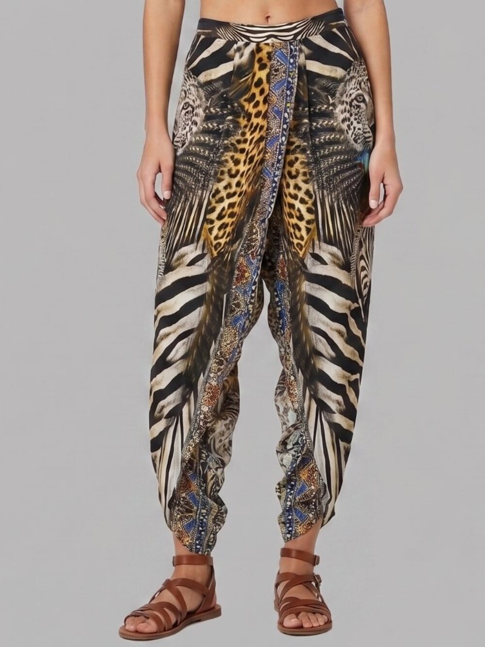 Camilla Nine Lives‎ Wrap Harem Pants Size 10 Medium